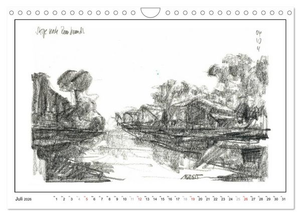 Produktbild: Rembrandt Landschaften wgVoigt (Wandkalender 2026 DIN A4 quer), CALVENDO Monatskalender