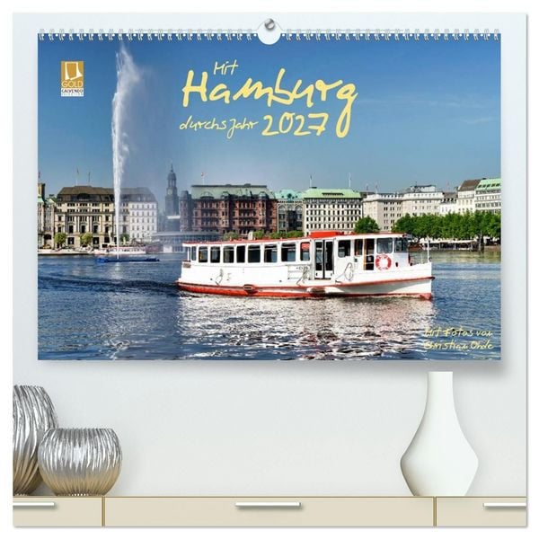 Produktbild: Mit Hamburg durchs Jahr 2027 (hochwertiger Premium Wandkalender 2027 DIN A2 quer), Kunstdruck in Hochglanz
