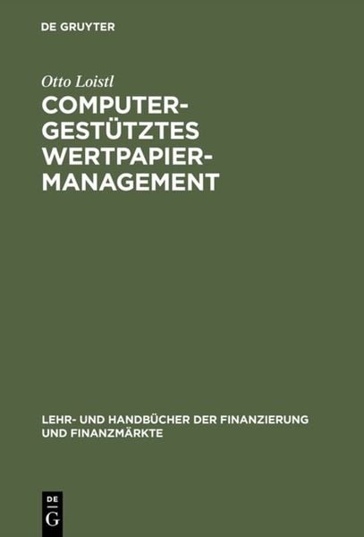 Produktbild: Computergest&uuml;tztes Wertpapiermanagement