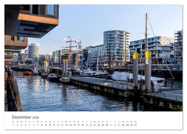 Produktbild: Die Elbmetropole Hamburg (Tischkalender 2026 DIN A5 quer), CALVENDO Monatskalender