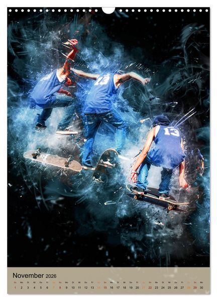 Produktbild: Skateboarding - einfach cool (Wandkalender 2026 DIN A3 hoch), CALVENDO Monatskalender
