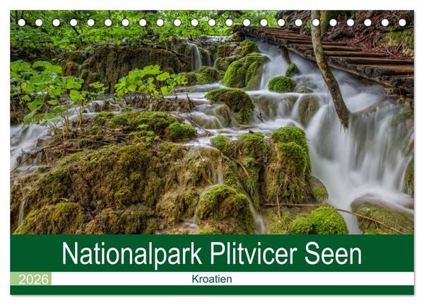 Nationalpark Plitvicer Seen (Tischkalender 2026 DIN A5 quer), CALVENDO Monatskalender
