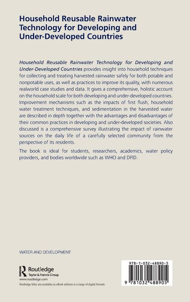 Produktbild: Household Reusable Rainwater Technology for Developing and Under-Developed Countries