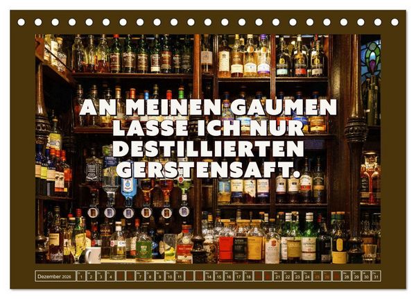 Produktbild: Whisky-Werbespr&uuml;che (Tischkalender 2026 DIN A5 quer), CALVENDO Monatskalender
