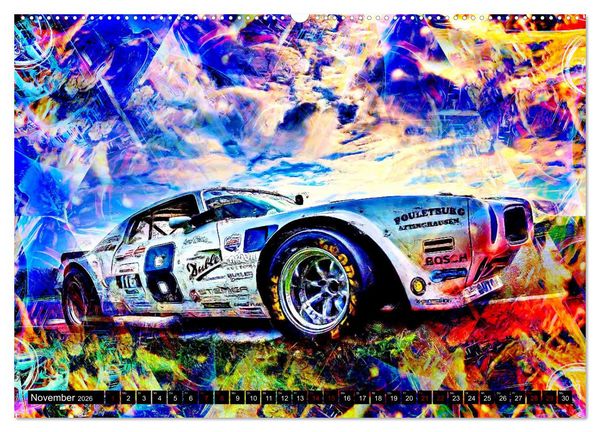 Produktbild: Racing - Vollgas kreativ (Wandkalender 2026 DIN A2 quer), CALVENDO Monatskalender