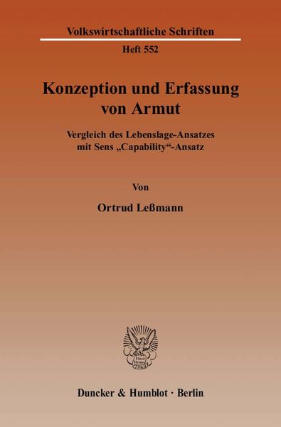 Produktbild: Konzeption und Erfassung von Armut.