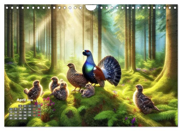 Produktbild: Stark wie der Auerhahn (Wandkalender 2026 DIN A4 quer), CALVENDO Monatskalender