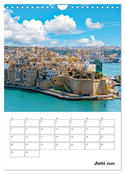 Produktbild: Valletta - K&uuml;stenstadt mit Charme (Wandkalender 2026 DIN A4 hoch), CALVENDO Monatskalender