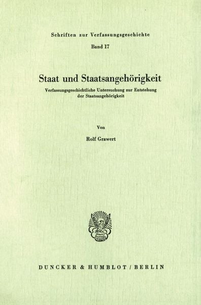 Produktbild: Staat und Staatsangeh&ouml;rigkeit.