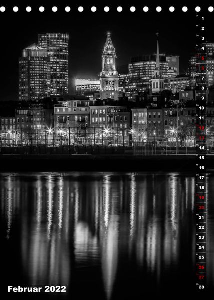 Produktbild: BOSTON Monochrome Impressionen (Tischkalender 2022 DIN A5 hoch)