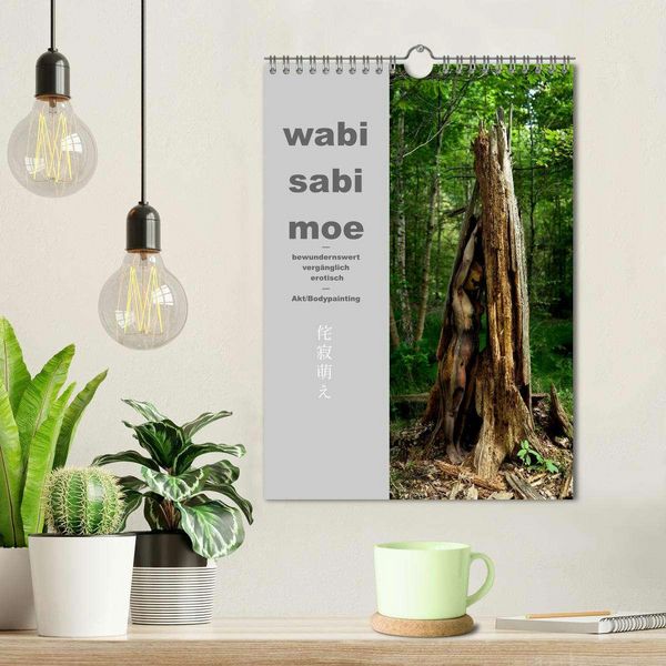 Produktbild: wabi sabi moe &mdash; bewundernswert verg&auml;nglich erotisch &mdash; Akt/Bodypainting (Wandkalender 2026 DIN A4 hoch), CALVENDO Monatskalender