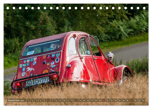 Produktbild: Citro&euml;n 2 CV - Zum Kippen zu schade (Tischkalender 2026 DIN A5 quer), CALVENDO Monatskalender