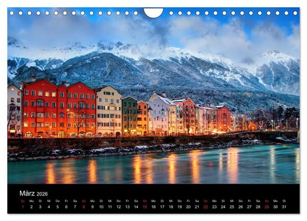 Produktbild: Innsbruck - Capital of the Alps (Wandkalender 2026 DIN A4 quer), CALVENDO Monatskalender