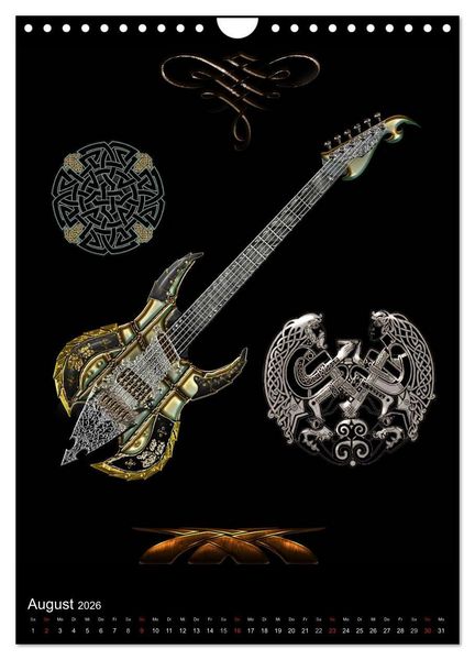 Produktbild: Heroische Gitarren (Wandkalender 2026 DIN A4 hoch), CALVENDO Monatskalender