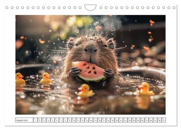 Produktbild: Capybara Zeit (Wandkalender 2026 DIN A4 quer), CALVENDO Monatskalender