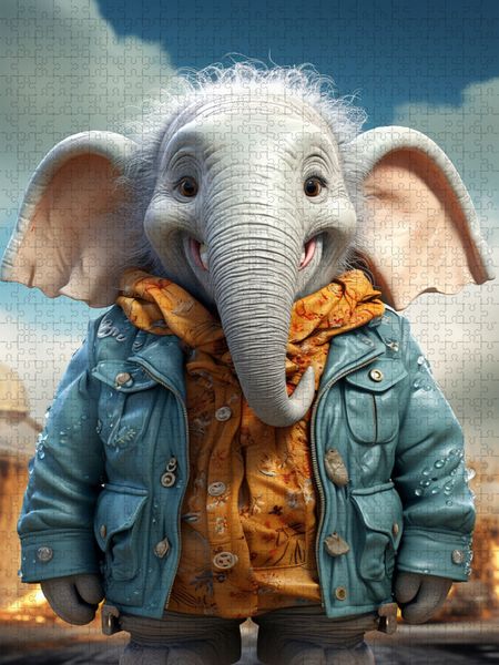 Produktbild: CALVENDO Puzzle Elefant Benno | 2000 Teile Lege-Gr&ouml;&szlig;e 90x67cm Foto-Puzzle f&uuml;r gl&uuml;ckliche Stunden