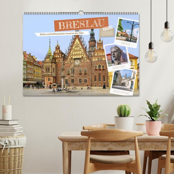 Produktbild: Breslau. Polens architektonisches Juwel an der Oder (Wandkalender 2026 DIN A2 quer), CALVENDO Monatskalender