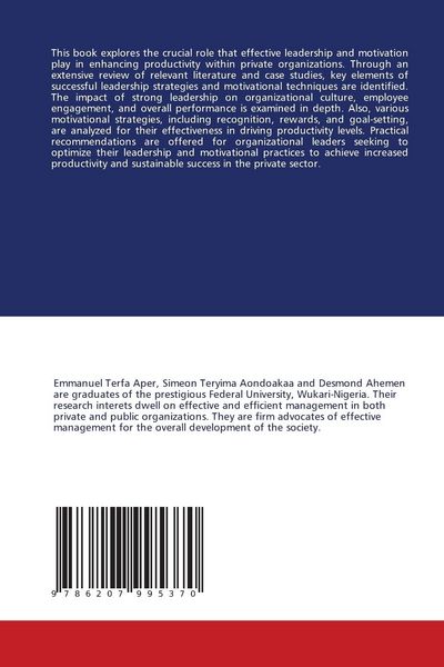 Produktbild: Effective Leadership and Motivation Towards Enhanced Productivity