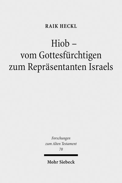 Produktbild: Hiob - Vom Gottesf&uuml;rchtigen zum Repr&auml;sentanten Israels