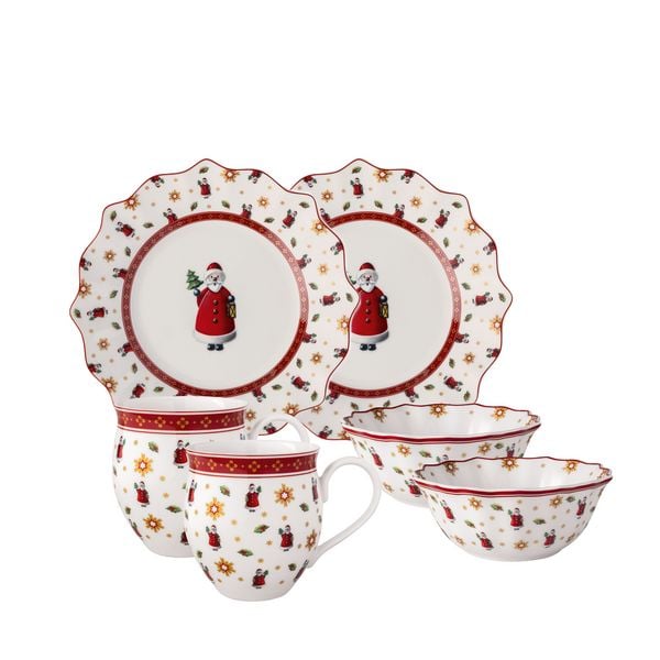 Produktbild: Villeroy & Boch Toy's Delight Fr&uuml;hst&uuml;cks-Set f&uuml;r 2 Santa, 6tlg.
