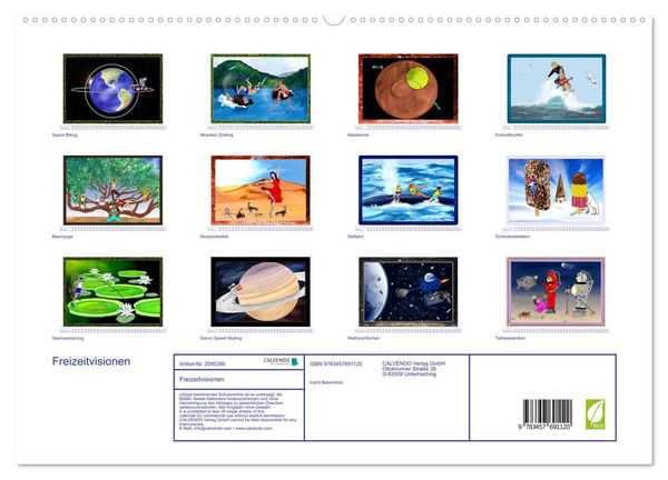 Produktbild: Freizeitvisionen (hochwertiger Premium Wandkalender 2026 DIN A2 quer), Kunstdruck in Hochglanz