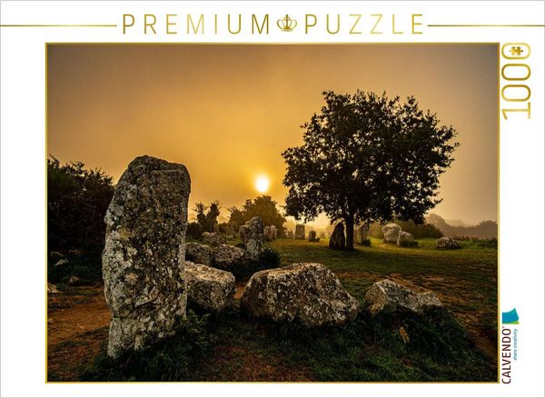 Produktbild: CALVENDO Puzzle Erleben Sie die mystische Pracht der Menhire bei den Alignements de Kerzerho in Erdeven! | 1000 Teile Lege-Gr&ouml;&szlig;e 64x48cm Foto-Puzzle f&uuml;r gl&uuml;ckliche Stunden