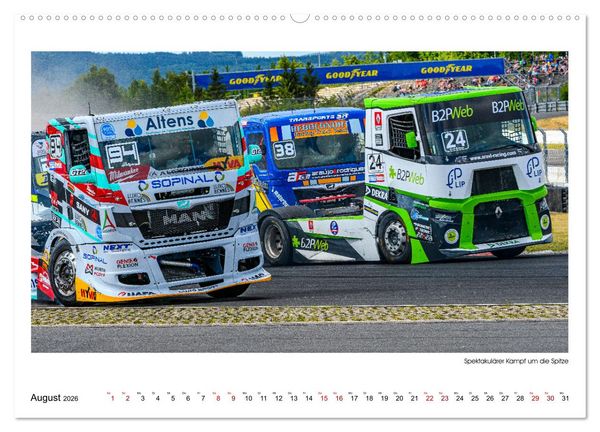 Produktbild: TRUCK RACING - Motorsport in XXL (Wandkalender 2026 DIN A2 quer), CALVENDO Monatskalender