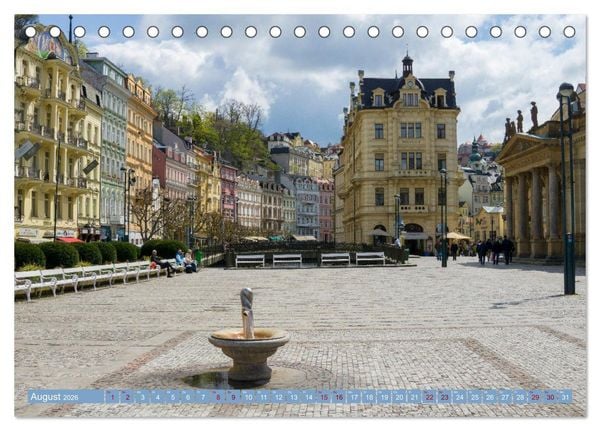 Produktbild: Karlovy Vary - Stadt der heilenden Quellen (Tischkalender 2026 DIN A5 quer), CALVENDO Monatskalender