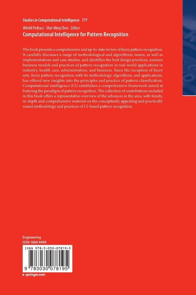 Produktbild: Computational Intelligence for Pattern Recognition