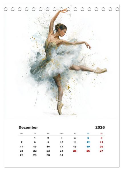 Produktbild: Tanz aus der Stille (Tischkalender 2026 DIN A5 hoch), CALVENDO Monatskalender