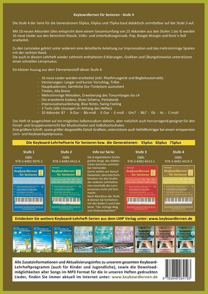Produktbild: Keyboardlernen f&uuml;r Senioren (Stufe 4)