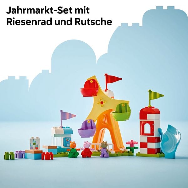 Produktbild: LEGO DUPLO Peppa Wutz Jahrmarkt, Montessori Spielzeug f&uuml;r Kinder 10453