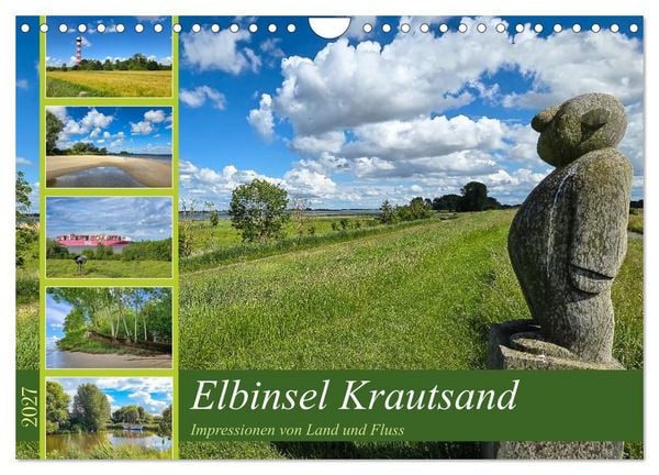 Produktbild: Elbinsel Krautsand - Impressionen von Land und Fluss (Wandkalender 2027 DIN A4 quer), CALVENDO Monatskalender