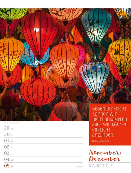Produktbild: Augenblicke der Achtsamkeit Wochenplaner Kalender 2027