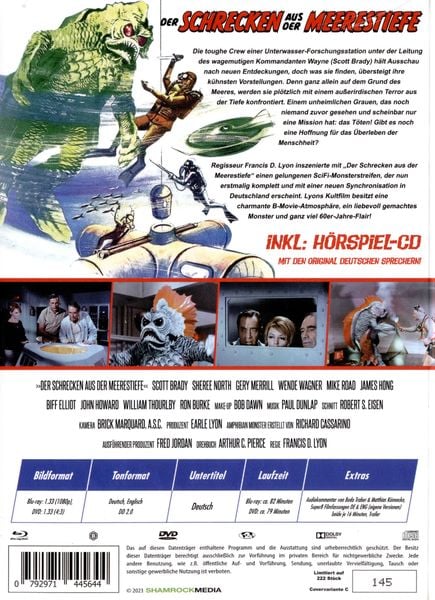 Produktbild: Der Schrecken aus der Meerestiefe - Mediabook - Cover C - 3 Disc Edition (Blu-ray+DVD+CD)