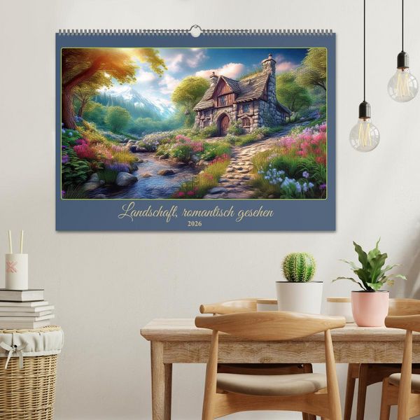 Produktbild: Landschaft romantisch gesehen (Wandkalender 2026 DIN A2 quer), CALVENDO Monatskalender