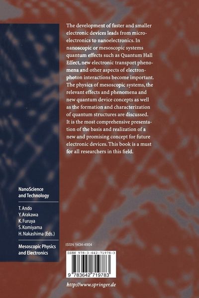 Produktbild: Mesoscopic Physics and Electronics