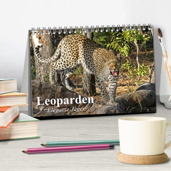 Produktbild: Leoparden. Elegante J&auml;ger (Tischkalender 2026 DIN A5 quer), CALVENDO Monatskalender