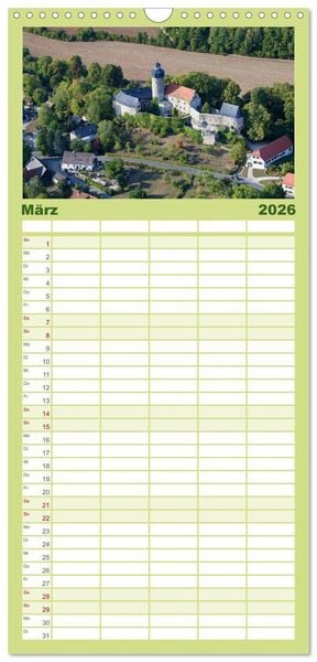 Produktbild: Familienplaner 2026 - Oberfranken aus der Vogelperspektive mit 5 Spalten (Wandkalender, 21 x 45 cm) CALVENDO
