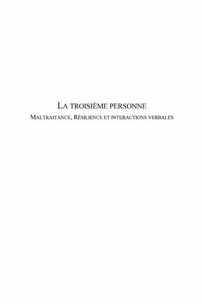 Produktbild: La troisieme personne
