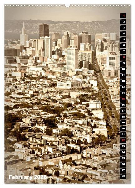 Produktbild: Lovely Town SAN FRANCISCO (High Quality Premium Wall Calendar 2026 DIN A2 portrait),CALVENDO 12 Month Wall Calendar