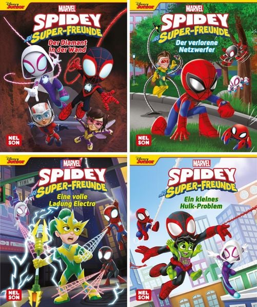 Produktbild: Nelson Mini-B&uuml;cher: 4er MARVEL: Spidey und seine Super-Freunde 5-8