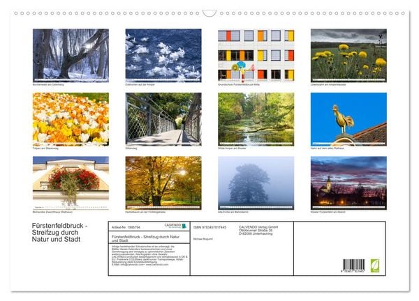 Produktbild: F&uuml;rstenfeldbruck - Streifzug durch Natur und Stadt (Wandkalender 2026 DIN A2 quer), CALVENDO Monatskalender
