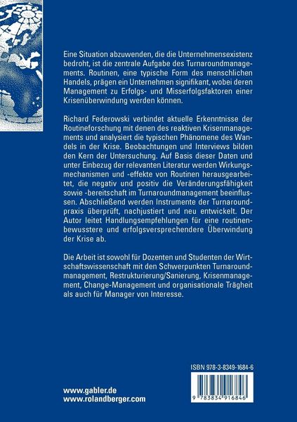 Produktbild: Unternehmensroutinen im Turnaroundmanagement