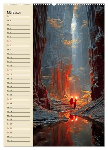 Produktbild: Von oben und unten (Wandkalender 2026 DIN A2 hoch), CALVENDO Monatskalender