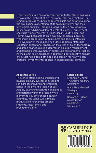 Produktbild: Environmental Politics in East Asia