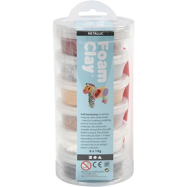 Produktbild: Creativ Company Foam Clay&reg; , Metallic, Braunt&ouml;ne, 6x14 g