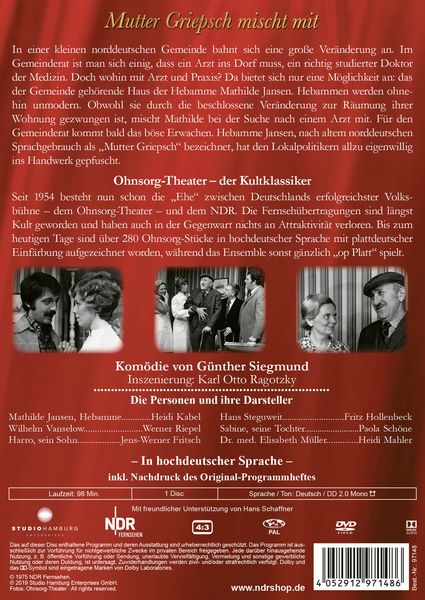 Produktbild: Ohnsorg Theater Klassiker: Mutter Griepsch mischt mit