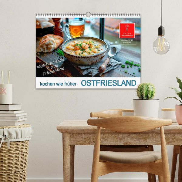 Produktbild: Ostfriesland kochen wie fr&uuml;her (Wandkalender 2026 DIN A3 quer), CALVENDO Monatskalender