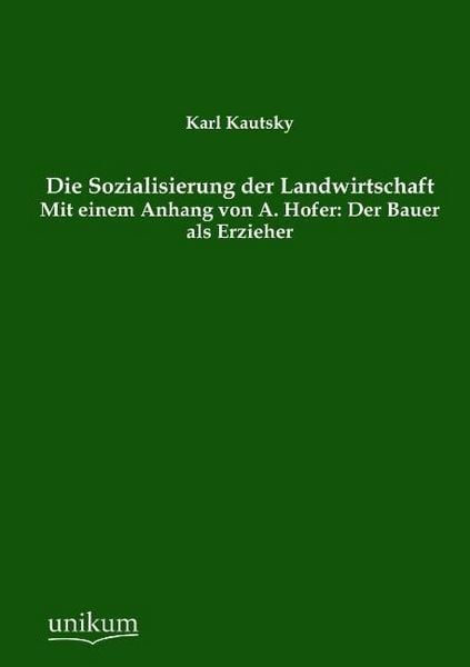 Produktbild: Kautsky, K: Sozialisierung der Landwirtschaft